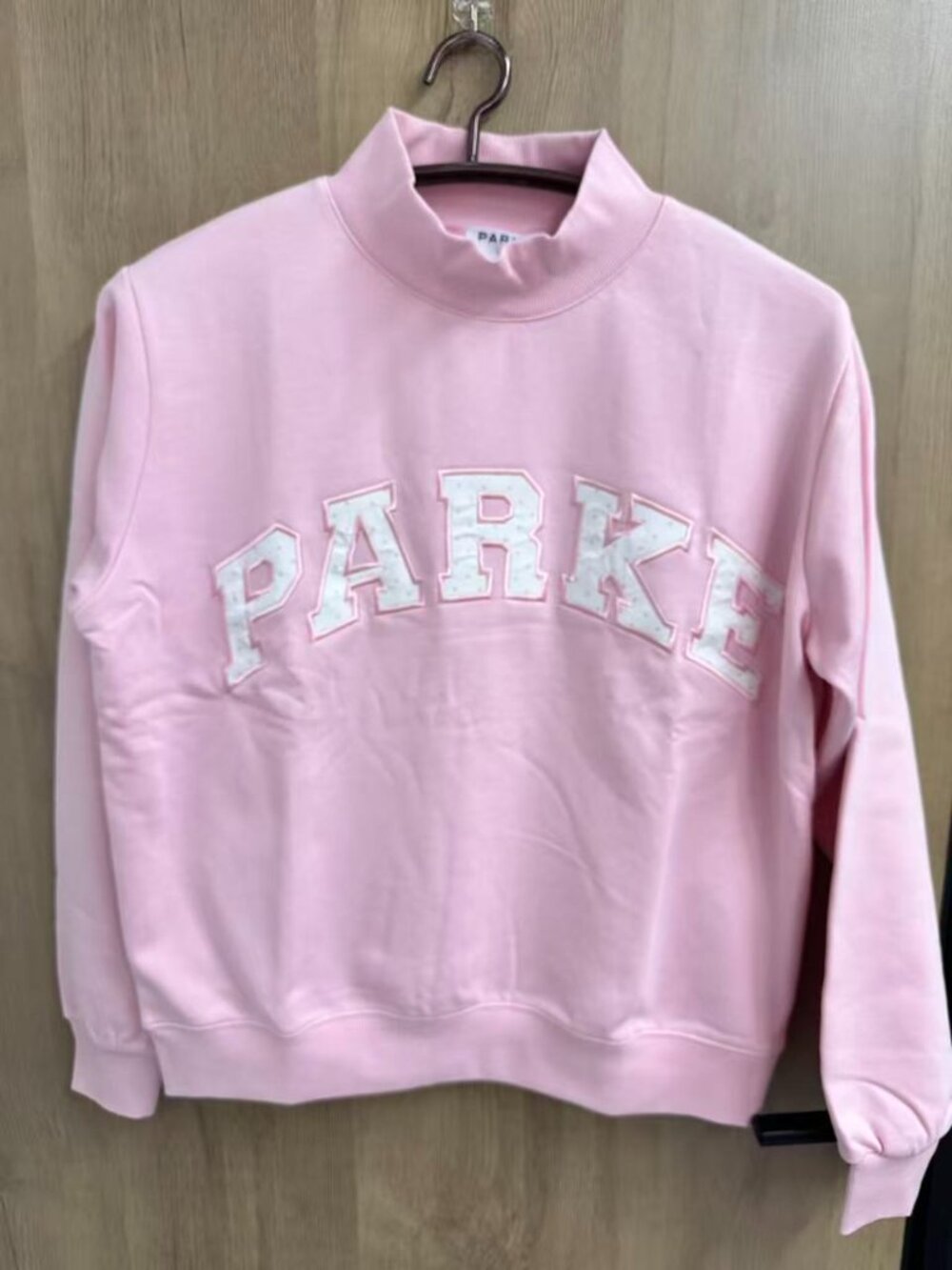 PARKE Varsity Letter Mock Neck Sweatshirt Unisex